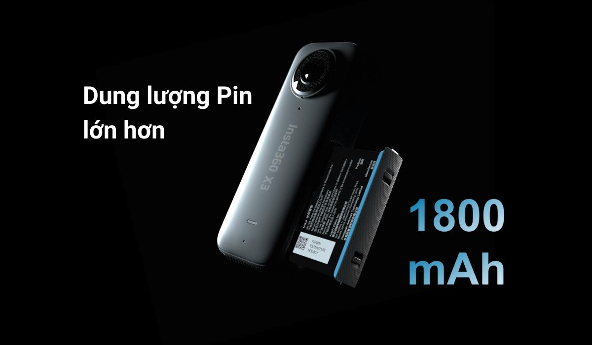 Dung lượng pin khủng 1800mAh